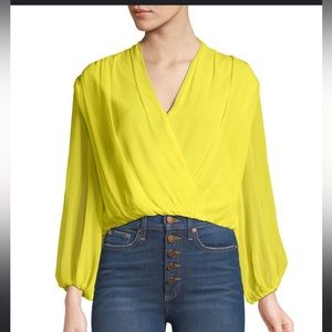 Alice + Olivia Trista Blouson Top